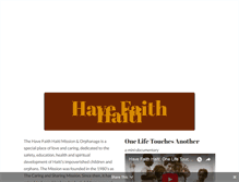 Tablet Screenshot of havefaithhaiti.org